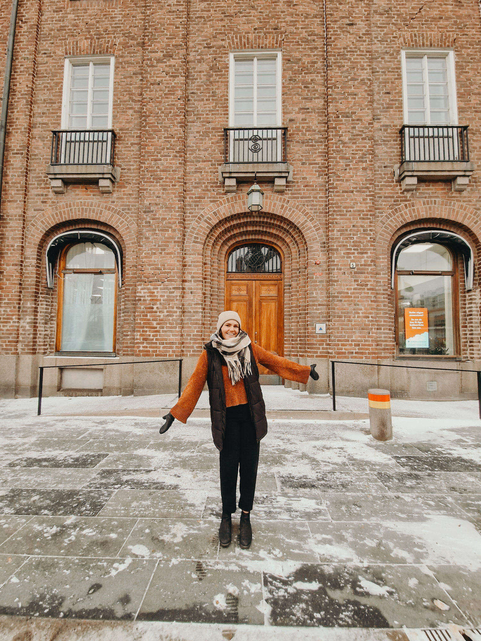 Chaquline Bredberg, outside Consid's new office in Umeå.